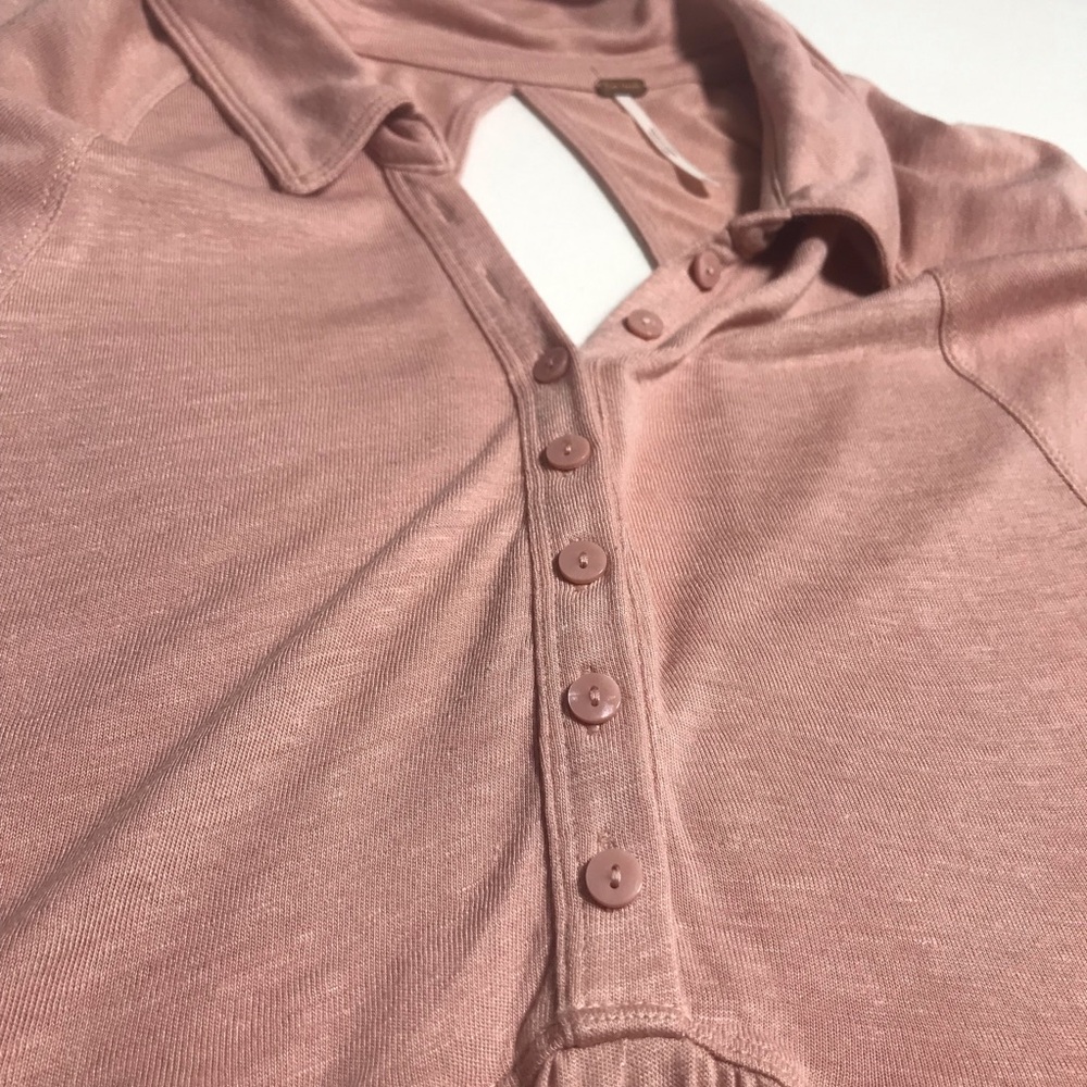 Free People Best Girl Tunic Tiered High Low Ruffles Keyhole Back Dress Medium - Picture 5 of 14